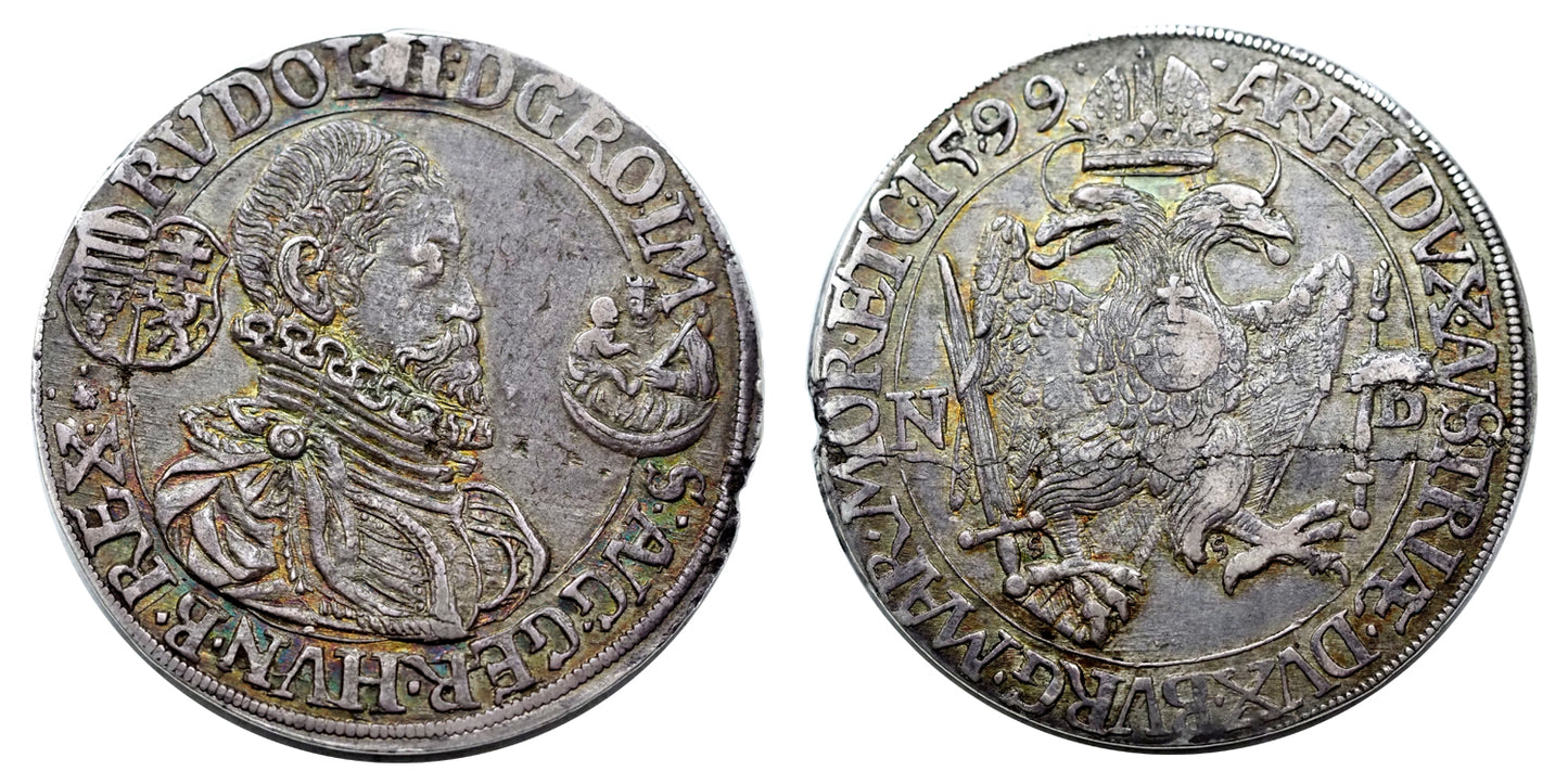 Rudolf 1576-1618 tallér 1599 NB R!