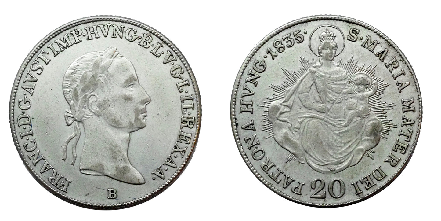 Ferenc 1792-1835 20 krajcár 1835 B