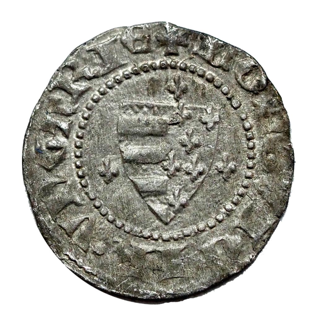 I.Lajos 1342-1382 denár szerecsenfej-liliom RR!