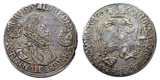 Rudolf 1576-1618 tallér 1599 NB R!
