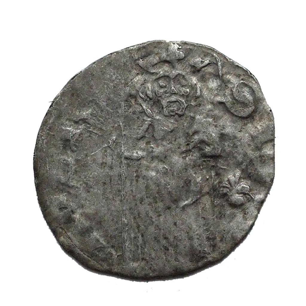 I.Lajos 1342-1382 denár gránátalma-gránátalma UNIKUM!