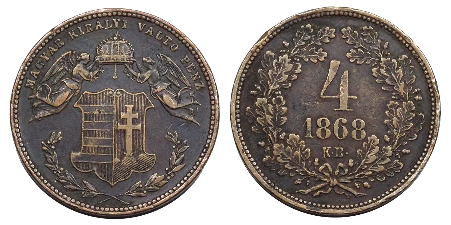 Ferenc József 1848-1916 4 krajcár 1868 KB