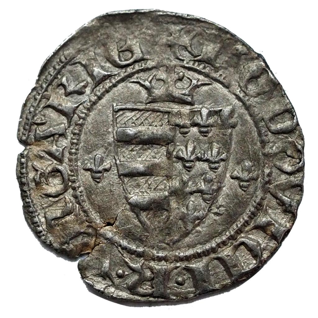 I.Lajos 1342-1382 denár korona-G UNIKUM!