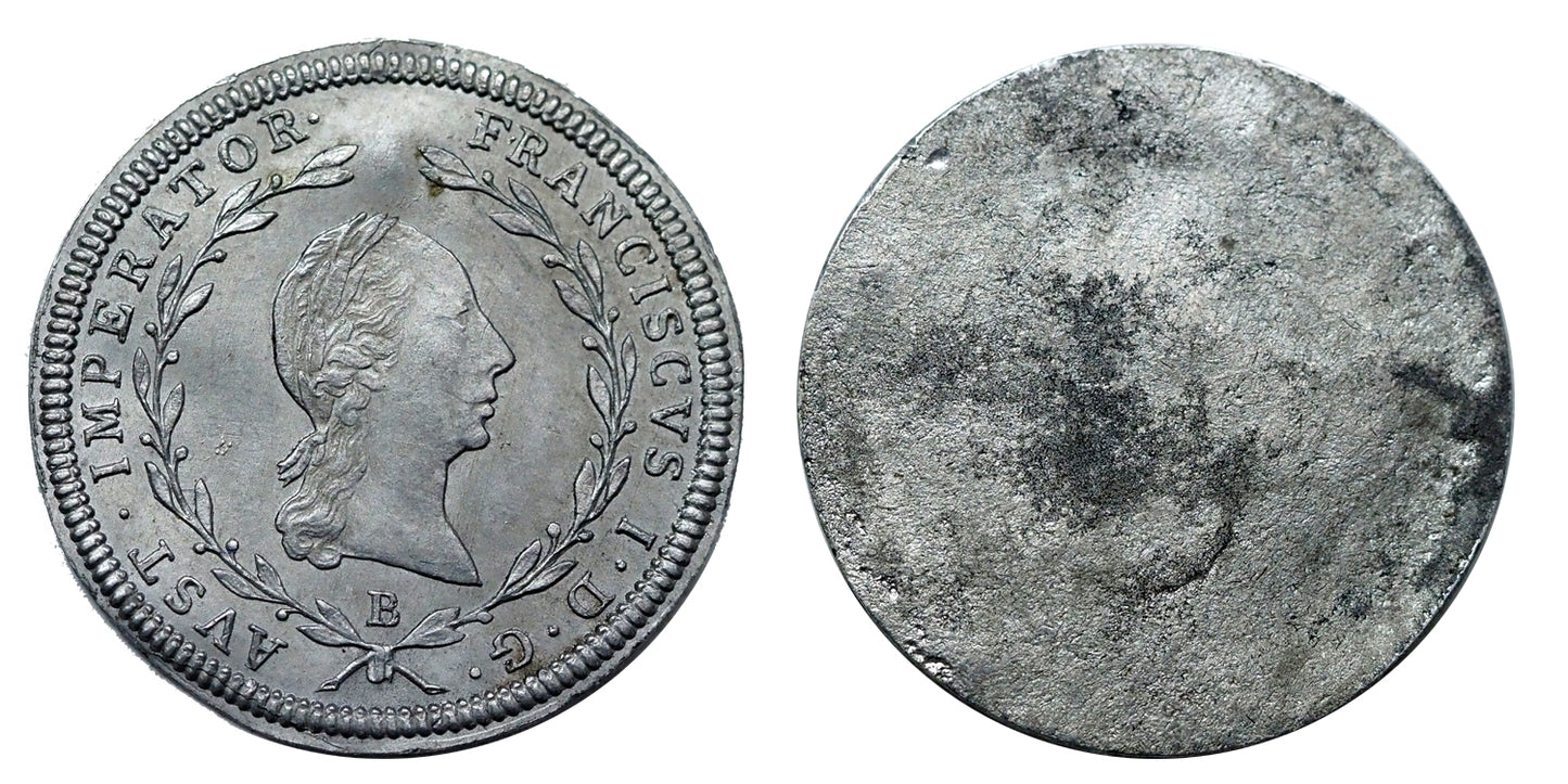 Ferenc 1792-1835 10 krajcár próbaveret R!